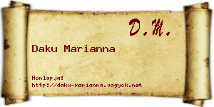 Daku Marianna névjegykártya